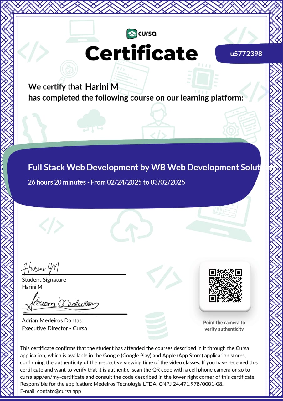 Full Stack Web Development